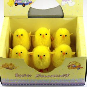 10cm Easter chenille chick 6pk 
