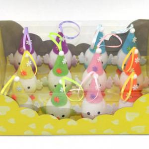 10cm Easter chick with hat 12pk 15BY128A1