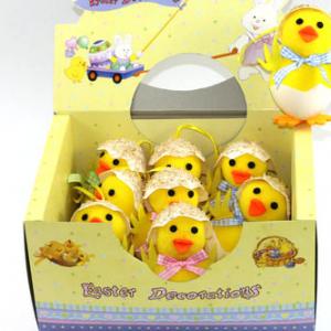 10cm Easter pom pom duck with egg 9pk 15BY228A2