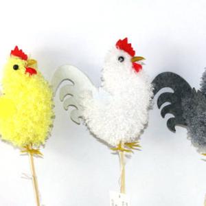 12cm Easter chick on 50cm stick 19EA022BS-50