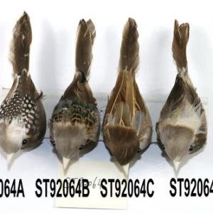 12cm Feather bird with clip ST92064