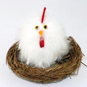 13cm Feather chick in nest 20Y056