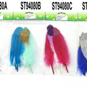 18-20cm Feather with glitter S/6 ST94080A/B/C/D