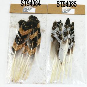 18-24cm Feather with glitter pattern ST94084,085