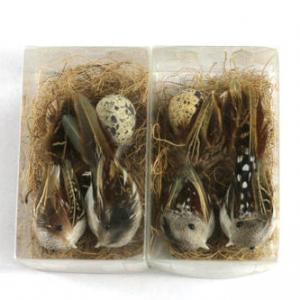 2 bird in nest and 2 egg in nest asst. ST92040