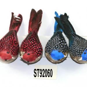 20cm Feather bird with clip ST92060