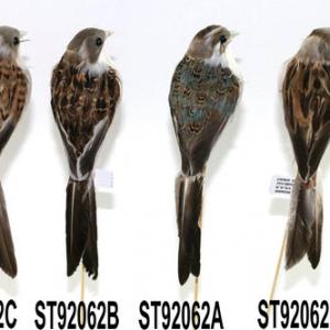 25cm Feather bird with stick ST92062