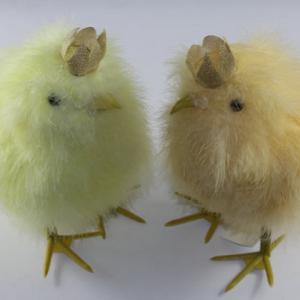 25cm Feather chick with crown ST91037