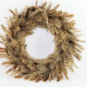 28cm natural feather wreath 20Y005