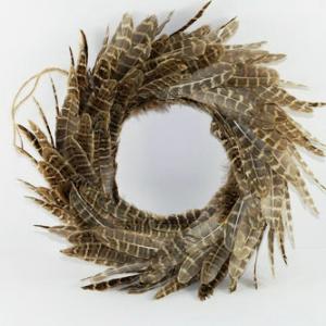 28cm natural feather wreath