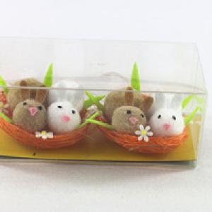 2PC bunny in orange nest
