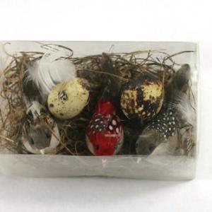 3 bird in nest and 2 egg in nest asst. ST92023