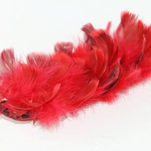 30cm Feather bird red with clip
