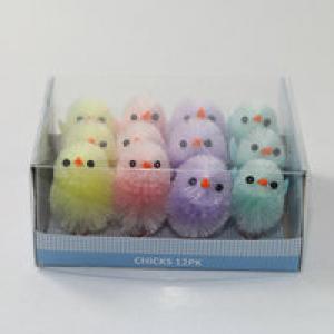 3cm chenille chick color asst. 12pk