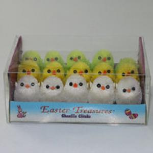 3cm chenille chick color asst. 15pk