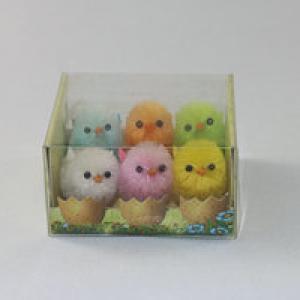 3cm chenille chick color asst. 6pk
