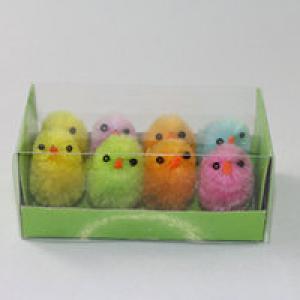 3cm chenille chick color asst. 8pk
