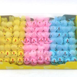 3cm chenille chick with tail color asst. 84pk