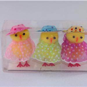 3pc chicken with colour hat and skirt
