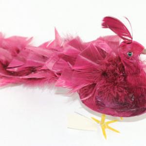 40cm Feather peacock fuchsia