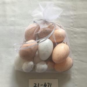 4,5,6cm plastic egg with spot and rope 18PC 21-471/472/473