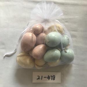 4,5,6cm plastic egg with spot and rope 18PC 21-477/478/479/480