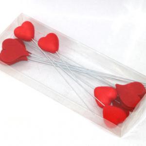 4cm, 5cm heart with stick 16pc asst. 18A210