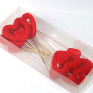4cm, 8cm heart with stick 12pc asst. 18A201