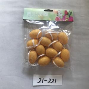 4cm plastic egg with glitter and rope 12PC 21-221/222/223