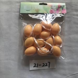 4cm plastic egg with glitter and rope 12PC 21-227/228/229/230