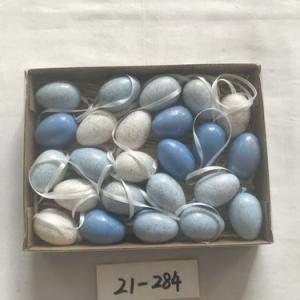 4cm plastic egg with glitter and rope 24PC 21-284/285/286