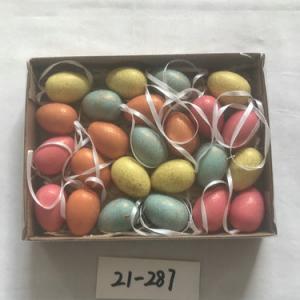 4cm plastic egg with glitter and rope 24PC 21-287/288/289/290