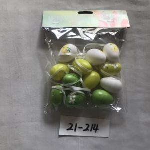 4cm plastic egg with painting and rope 12PC 21-214/215/216