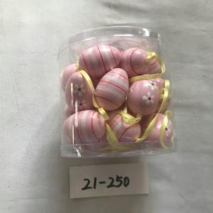 4cm plastic egg with painting and rope 24PC 21-247/248/249/250