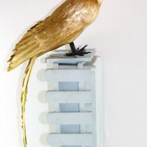 50cm Feather gold parrot