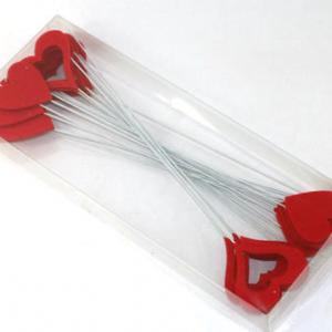 5.5cm, 5cm heart with stick 24pc asst. 18A207