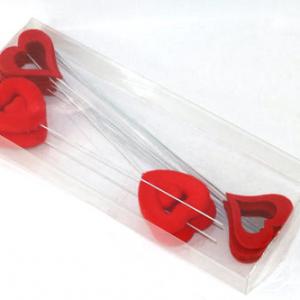 5cm, 5.5cm heart with stick 16pc asst. 18A209