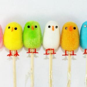 5cm, 6cm, 8cm Easter chick on 50cm stick
