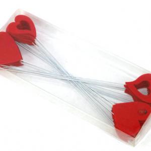 5cm, 6cm heart with stick 16pc asst. 18A208