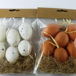 5cm Easter egg 6pc with grass