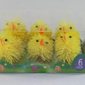 5cm Yellow wool chick 6pk