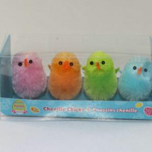 5cm chenille chick color asst. 4pk