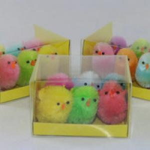 5cm chenille chick color asst. 6pk
