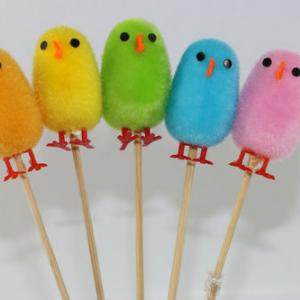 5cm chick with stick color asst.