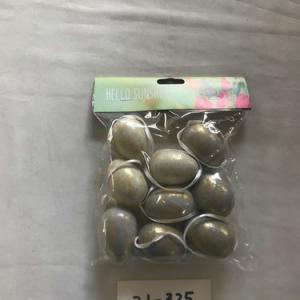 5cm plastick egg with gold and rope 9pc 21-324/325/326