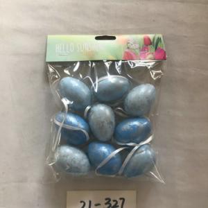 5cm plastick egg with gold and rope 9pc 21-327/328/329/330