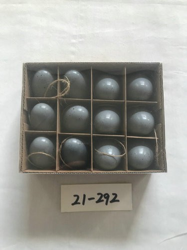 5cm plastick egg with spot and rope 12pc 21-291/292/293