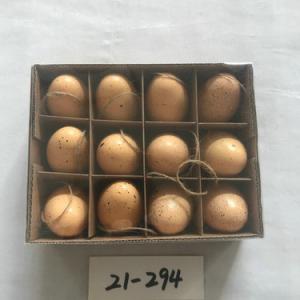 5cm plastick egg with spot and rope 12pc 21-294/295/296