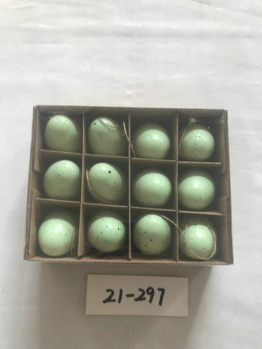 5cm plastick egg with spot and rope 12pc 21-297/298/299/300