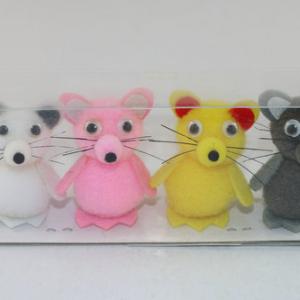 5cm pom pom mouse color asst. 4pk